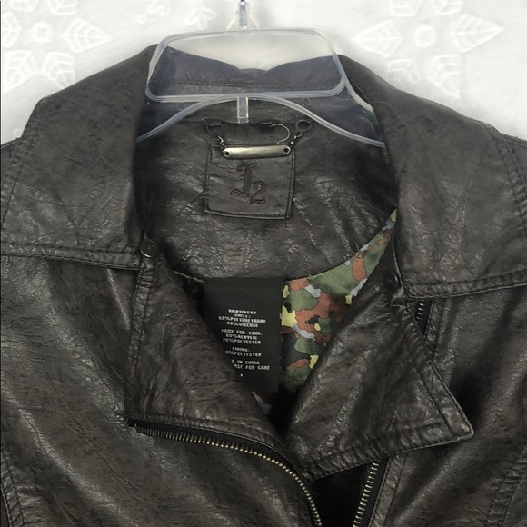 L2 Faux Leather Jacket Size M - Picture 4 of 8